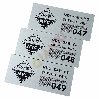 Шифруя имущество NFC маркирует анодированный алюминиевый стикер с лазером вытравило штрихкод кода металла QR